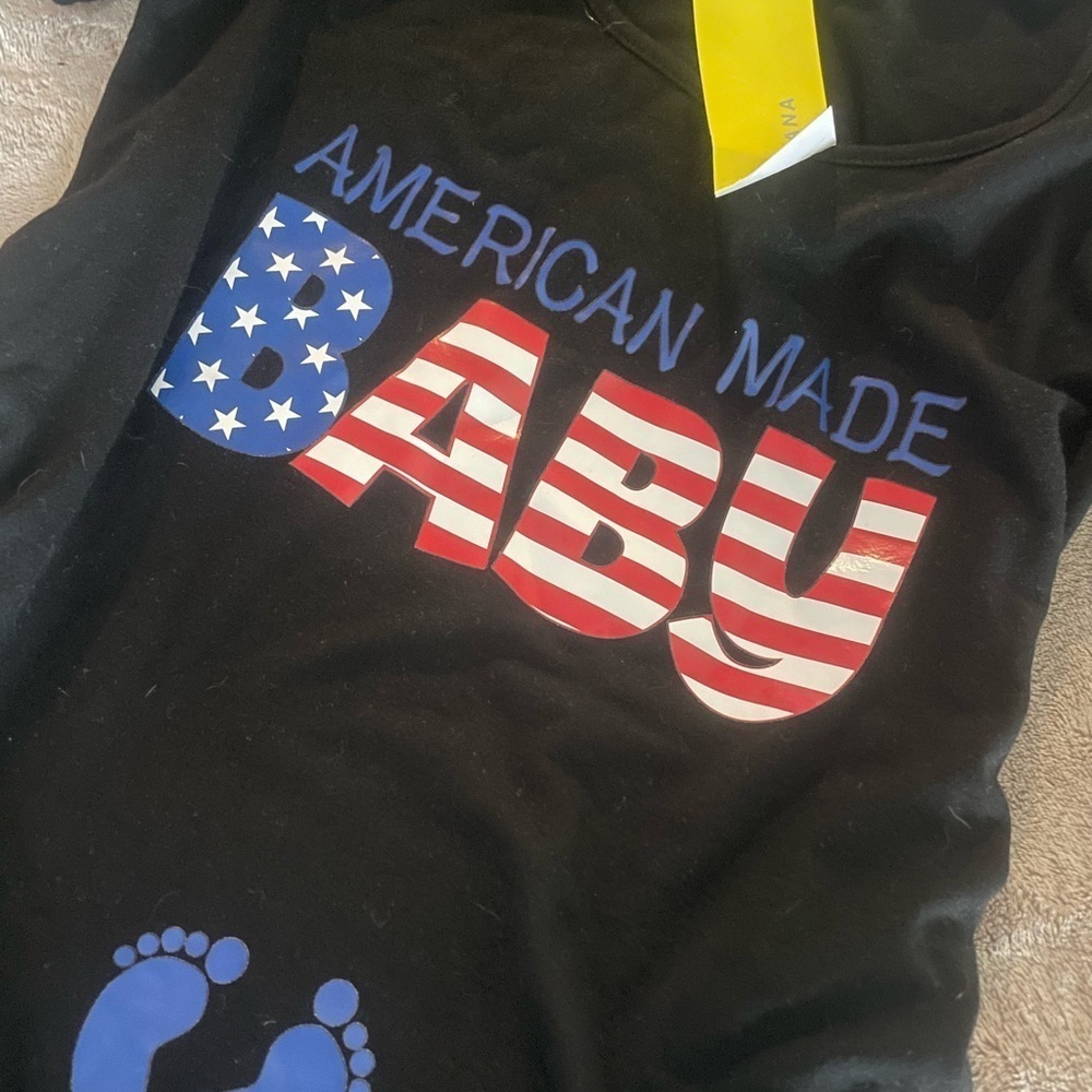 š©· 3/$18 NWT Maternity T-Shirt with American Made Baby Print - Picture 5 of 6